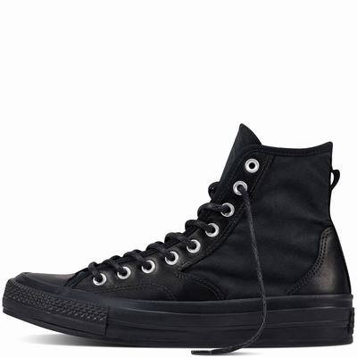 Converse Chuck Taylor All Star '70 Hiker Leather Nylon High Tops Mens - Black/Black/Black Shoes (857DBSGM)